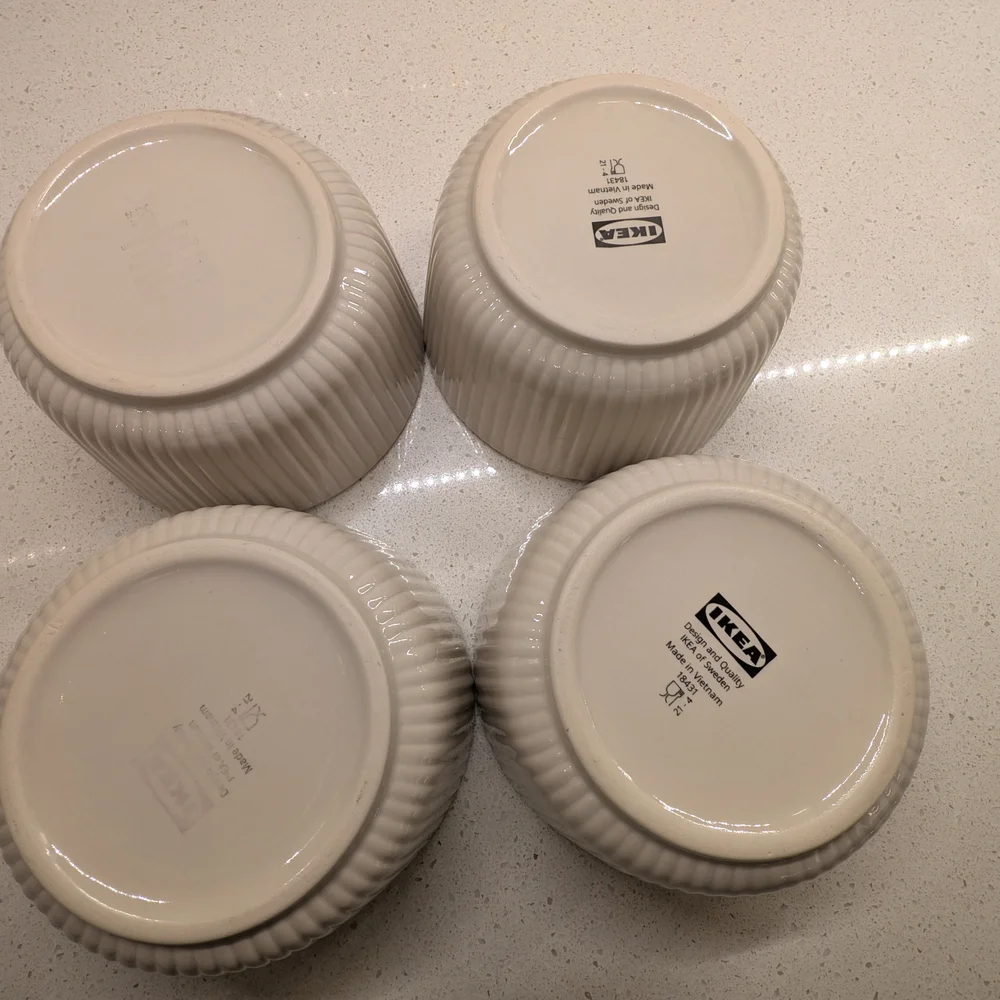 IKEA ANLEDNING Ribbed Bowls Set - Picture 5 of 8